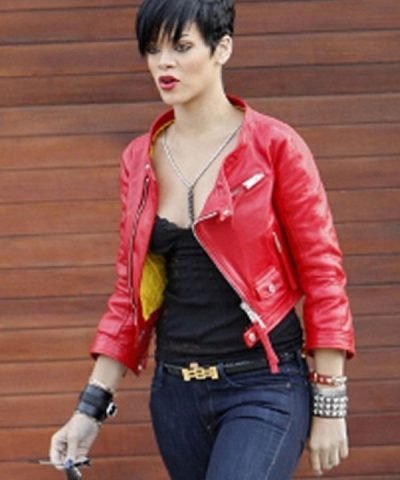 Rihanna Red Jacket