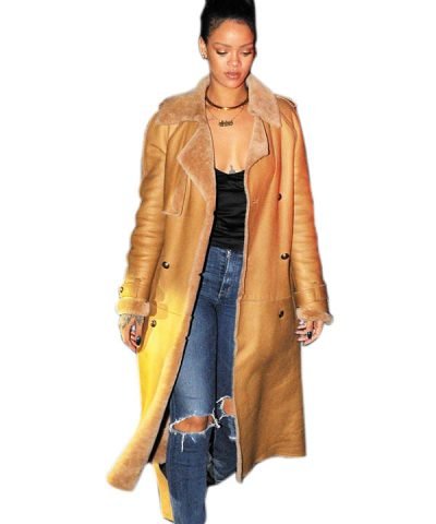 Rihanna Brown Coat