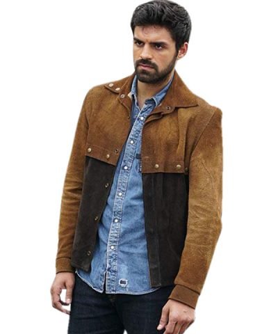 Sean Teale The Gifted Brown Suede Leather Slimfit Jacket