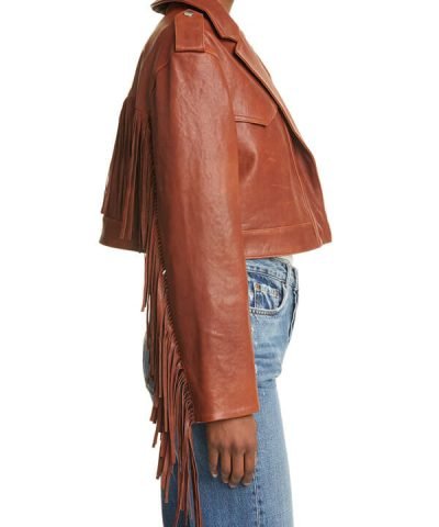 Women Fringe Crop Jacket