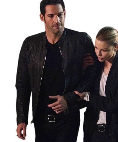 Lucifer Tom Ellis Black Leather Jacket