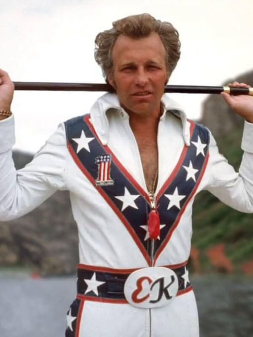 Evel Knievel Biker White Jacket