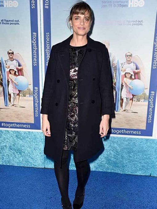 Amanda Peet Togetherness Black Coat