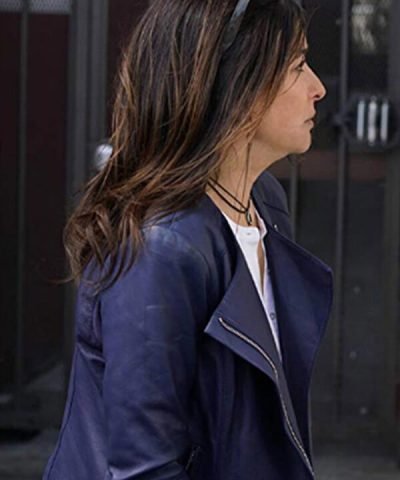 Sam Fox Better Things Season 4 Navy Blue Jacket