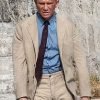 Daniel Craig No Time to Die Beige Suit