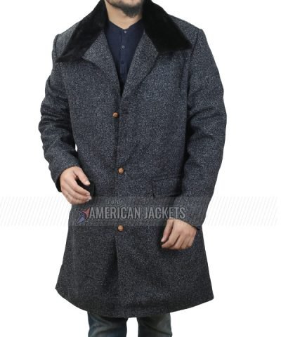 The Undoing Hugh Grant Grey Wool Coat