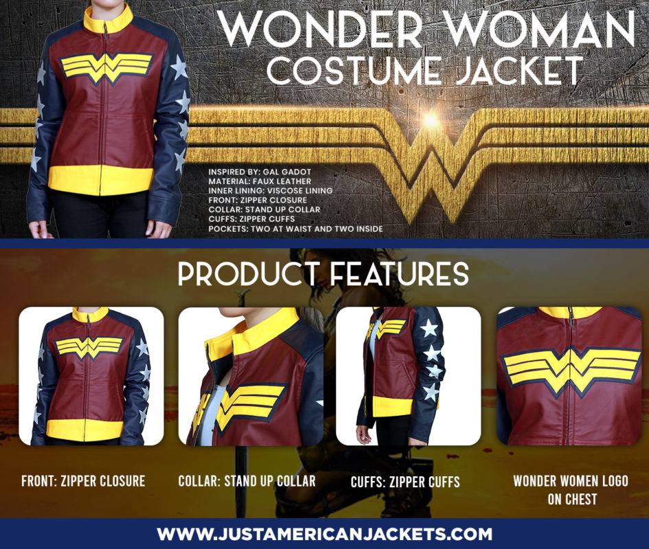 Batman Vs Superman Wonder Women Leather Jacket