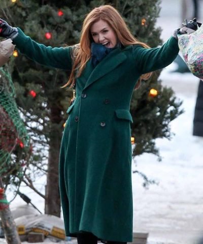 Godmothered Isla Fisher Green Coat