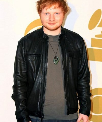 Ed Sheeran Black Leather Jacket (2)