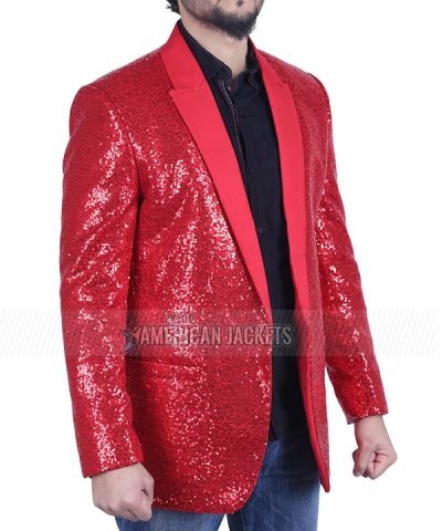 Super Bowl Show The Weeknd Red Blazer Suit