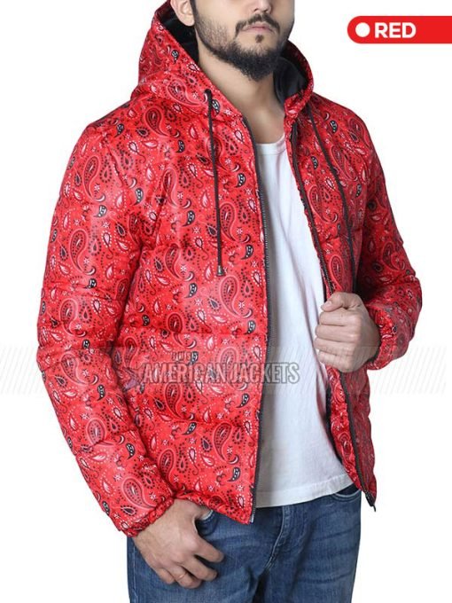 GTA5 Red Puffer Bandana Jacket