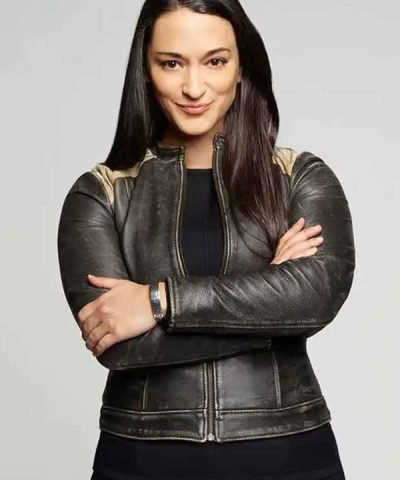 Sara Tomko Resident Alien Asta Twelvetrees Black Leather Jacket