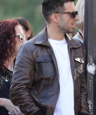 Sebastian Stan The 355 Brown Leather Jacket