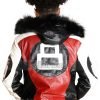 8 Ball Fur Hooded Leather Jacket