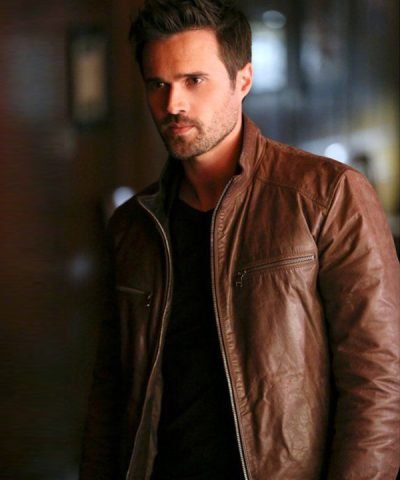 Brett Dalton Agents Of Shield Brown Leather Jacket