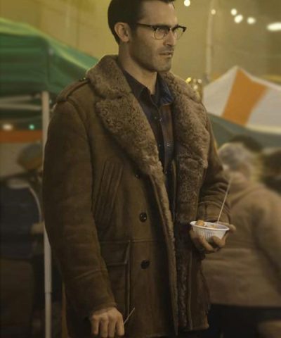 Tyler Hoechlin Shearling Brown Leather Coat