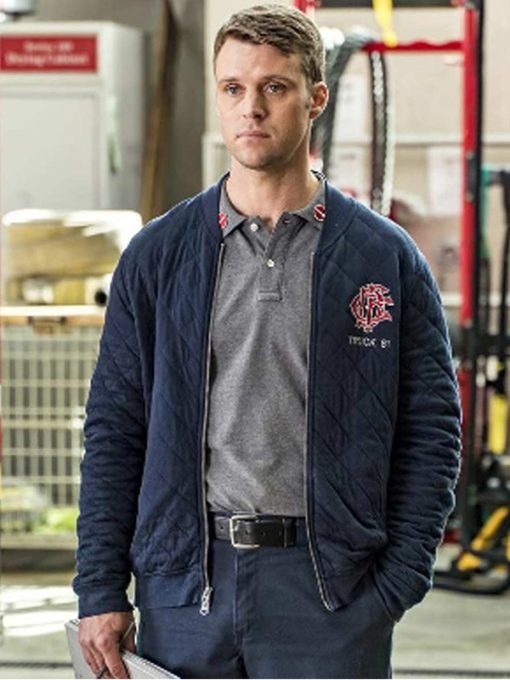 Matthew Casey Chicago Fire Blue Quilted Jacket