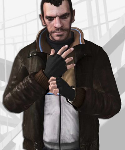 Niko Bellic Brown Leather Jacket