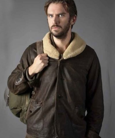 Solos-Dan-Stevens-Brown-Jacket-With-Shearling-Collar