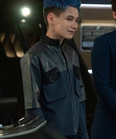 Ian Alexander Star Trek Discovery Gray Tal Leather Jacket