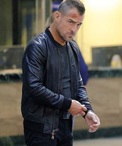 George Eads Bomber Leather Jacket