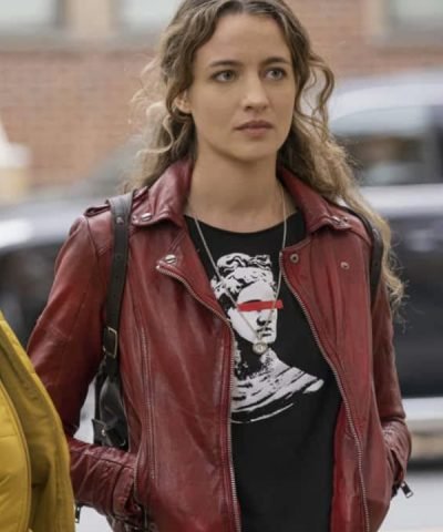 Stella Baker The Republic of Sarah Red Leather Jacket