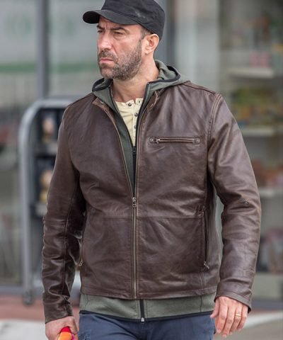 Umbre Season 3 Relu Brown Leather Jacket