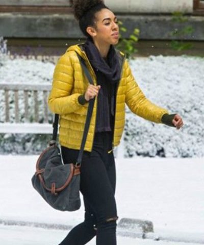 Pearl Mackie Doctor Who Bill Potts Yellow Puffer Jacket