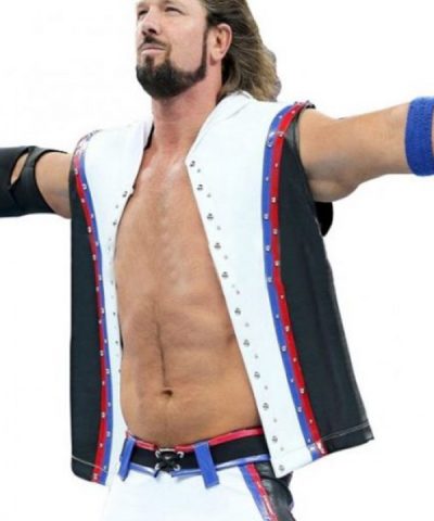 A.J. Styles WWE White Leather Vest