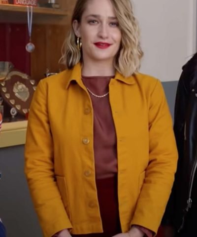 Sex Education Season 03 Jemima Kirke Yellow Cotton Jacket