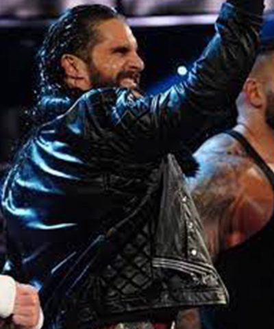 WWE Seth Rollins Quilted Black Leather Jacket