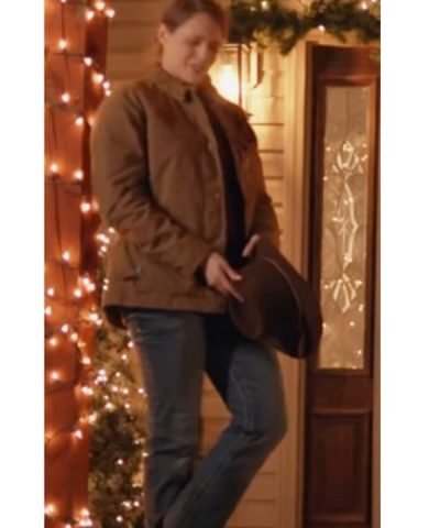 AMANDA RIGHETTI CHRISTMAS AT THE RANCH BROWN JACKET