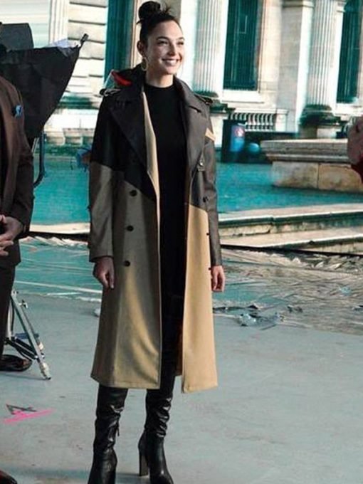 Gal Gadot Red Notice 2021 The Bishop Trench Coat