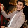 Henry Golding Snake Eyes 2021 Movie Premiere Event Pink Leather Jacket