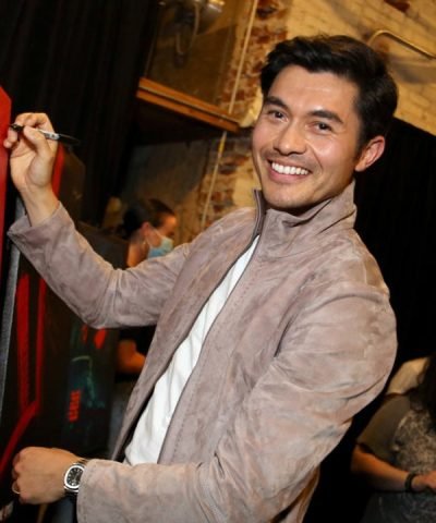 Henry Golding Snake Eyes 2021 Movie Premiere Event Pink Leather Jacket