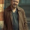 Tony Johnson Ricky Gervais After Life Brown Cotton Jacket