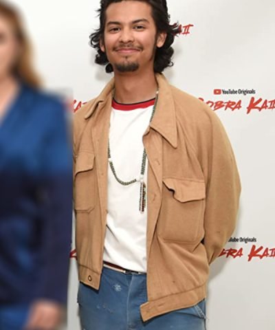 Tv Series Cobra Kai Premiere Event Xolo Maridueña Brown Jacket