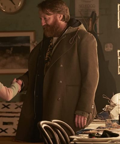 Tv Series Station Eleven David Wilmot Brown Wool Trench Coat