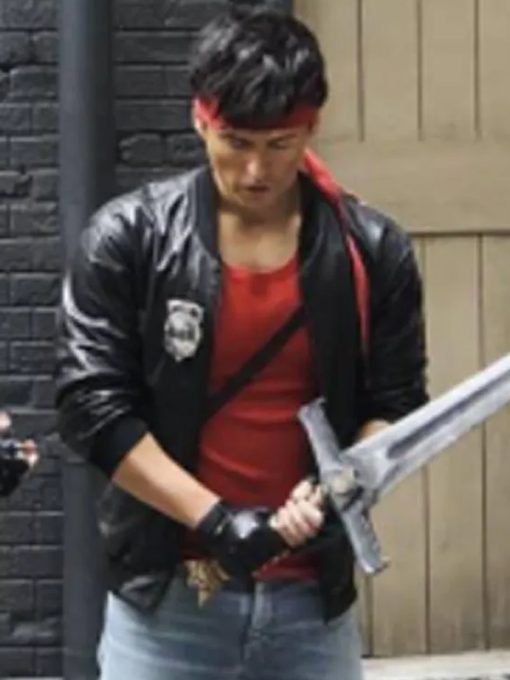 Kung Fury David Sandberg Black Leather Jacket