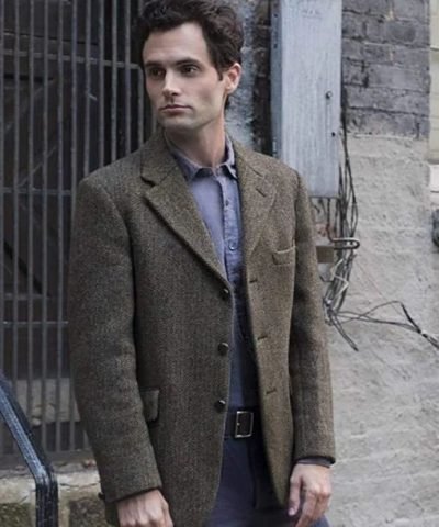 Joe Goldberg You 2018 Penn Badgley Wool Coat