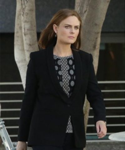 Temperance Brennan Bones Emily Deschanel Black Coat