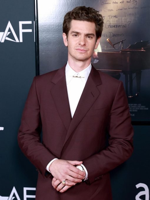 Andrew Garfield tick, tick...BOOM! Maroon Coat