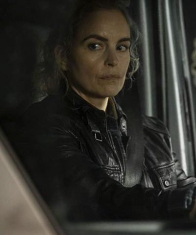 The Contractor Nina Hoss Black Leather Jacket