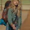 Imogen Poots Outer Range Green Cotton Jacket