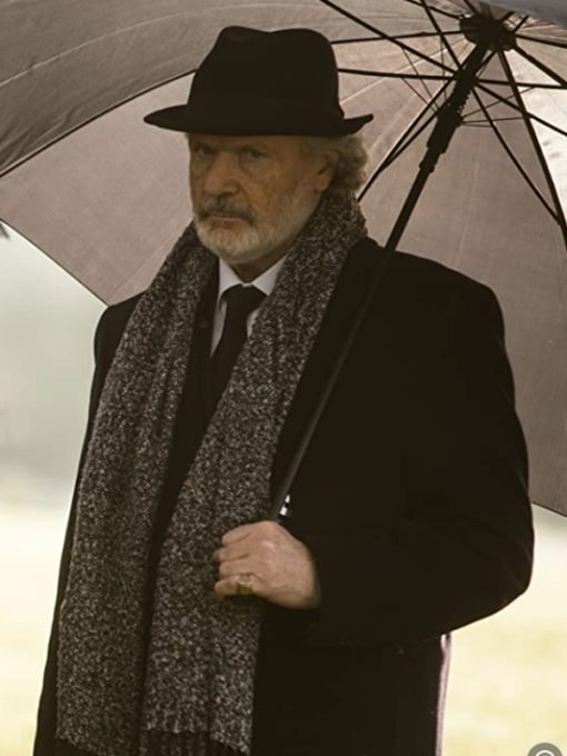 TV Series Blackbird Patrick Bergin Black Wool Coat