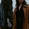 TV Series Nothingman Julie Millaud Brown Trench Coat