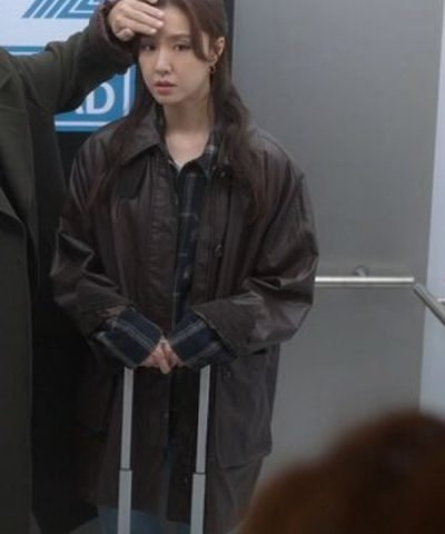 Seo Ji-hye Kiss Sixth Sense 2022 Brown Leather Jacket