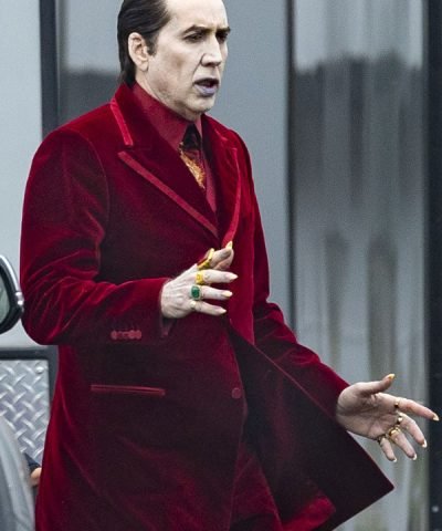 Nicolas Cage Renfield Red Velvet Coat