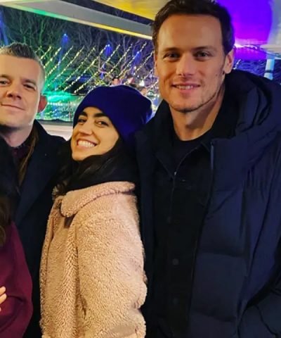 Sam Heughan It’s All Coming Back to Me Blue Puffer Jacket