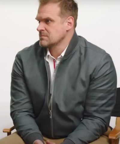 David Harbour Stranger Things Season 4 Grey Jacket